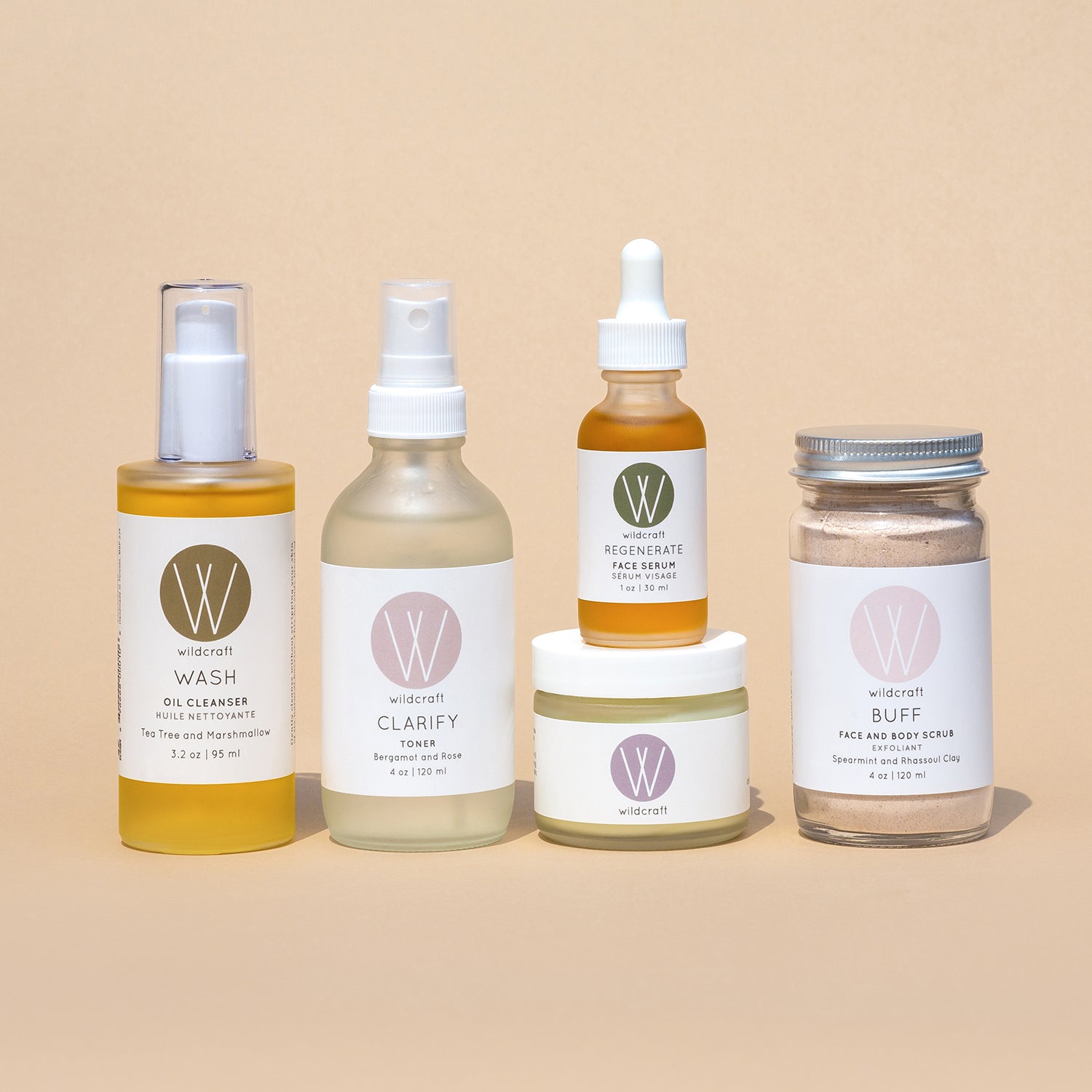 Products included in the Combination to Dry Skincare Set