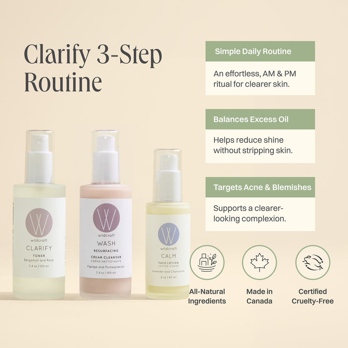 Clarifying Routine Cer Clarify 3-Step Routine - Wildcraft