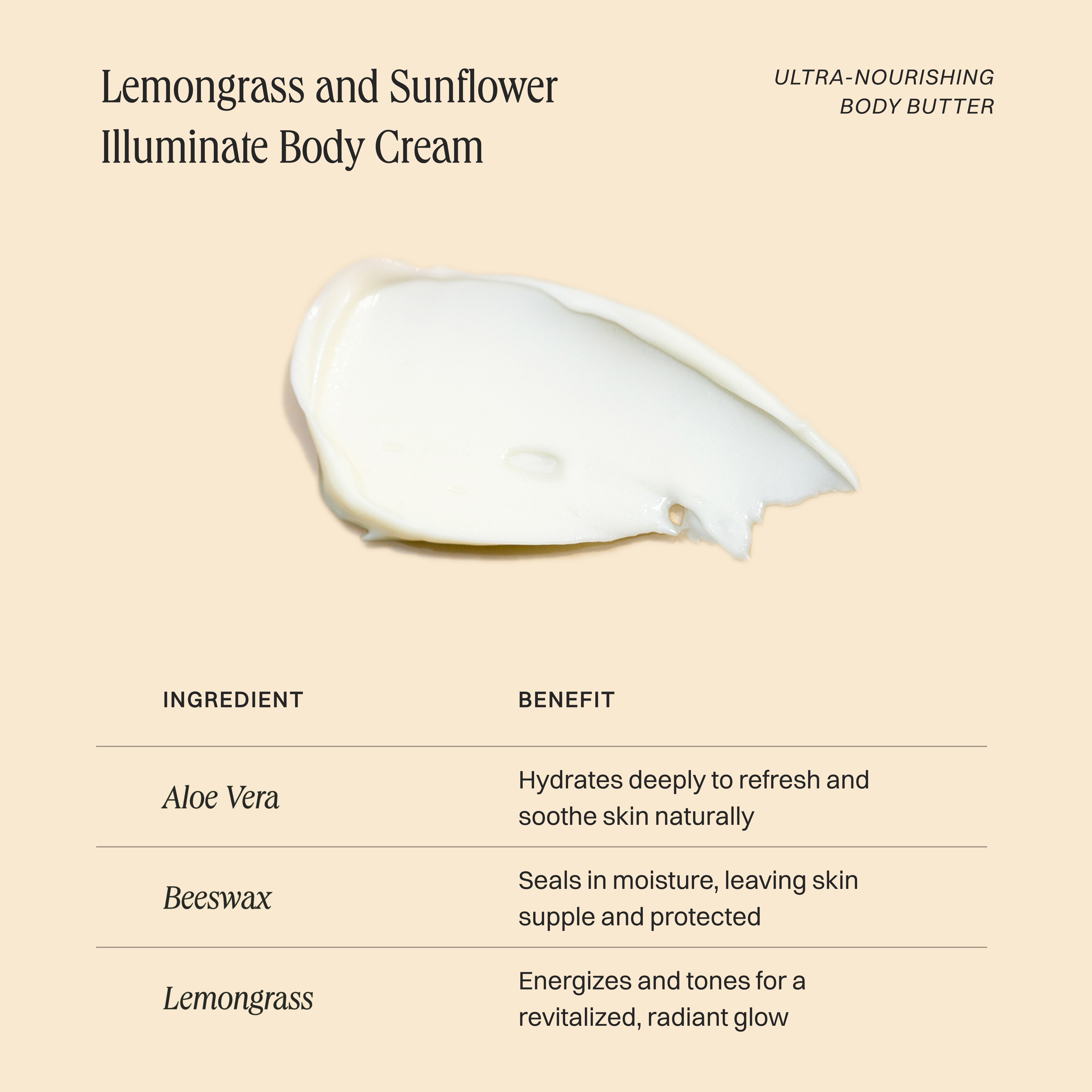 Lemongrass and Sunflower Illuminate Body Cream - Wildcraft